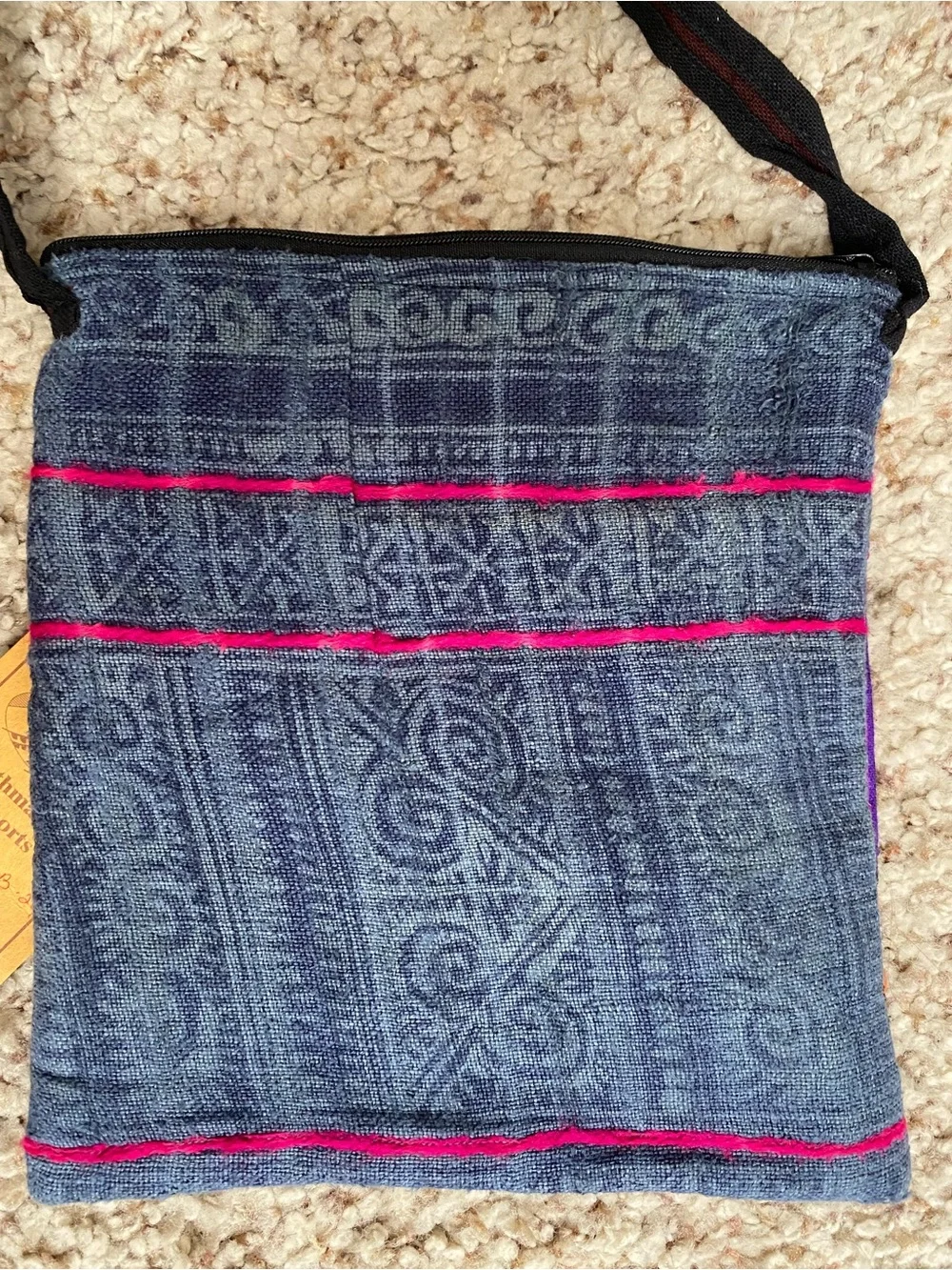 Kathmandu Imports Handcrafted Multicolor Patchwork Ethnic Cotton Crossbody Bag
